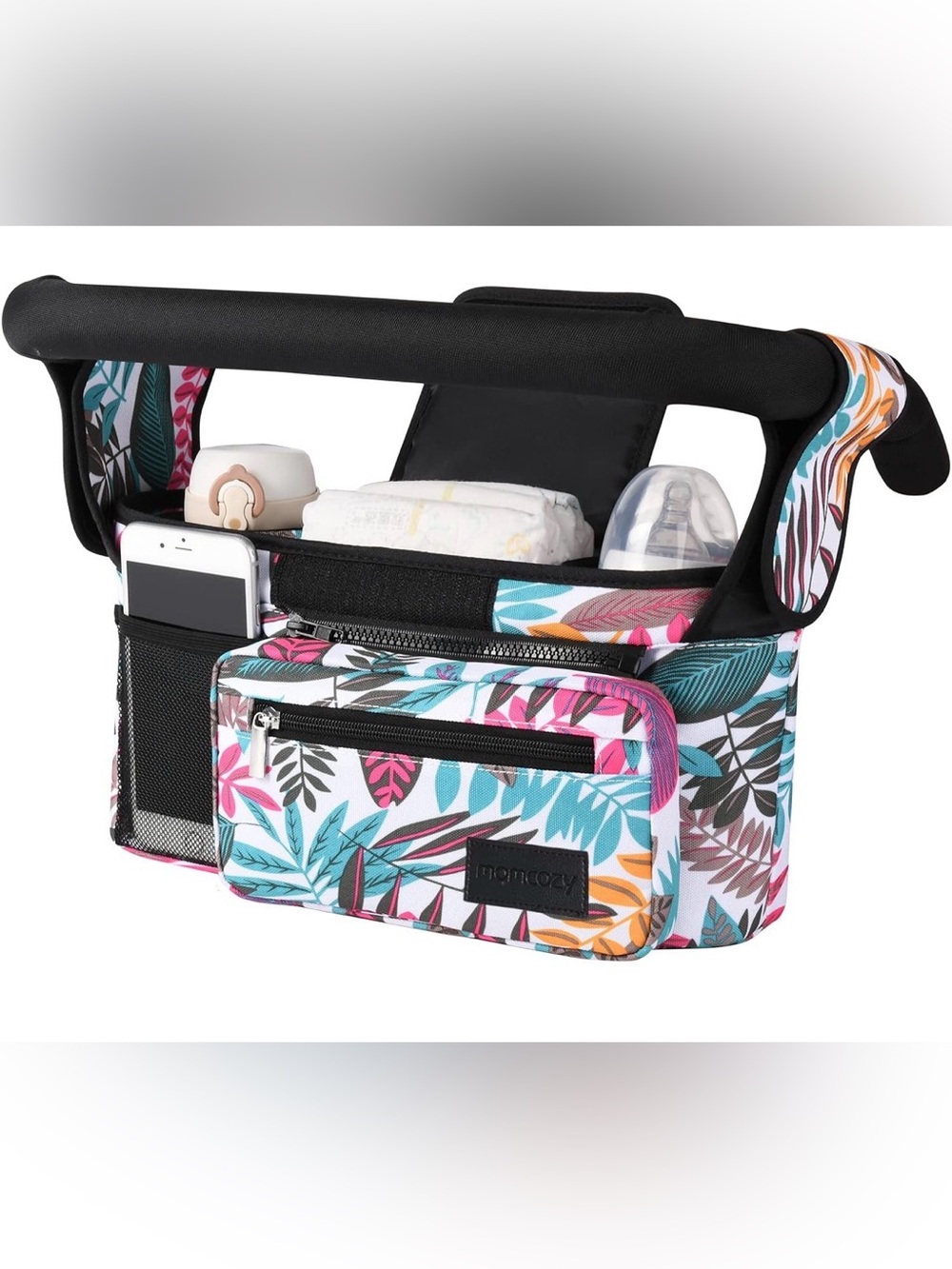 Floral Multi-Color Momcozy Diaper Caddy Organizer